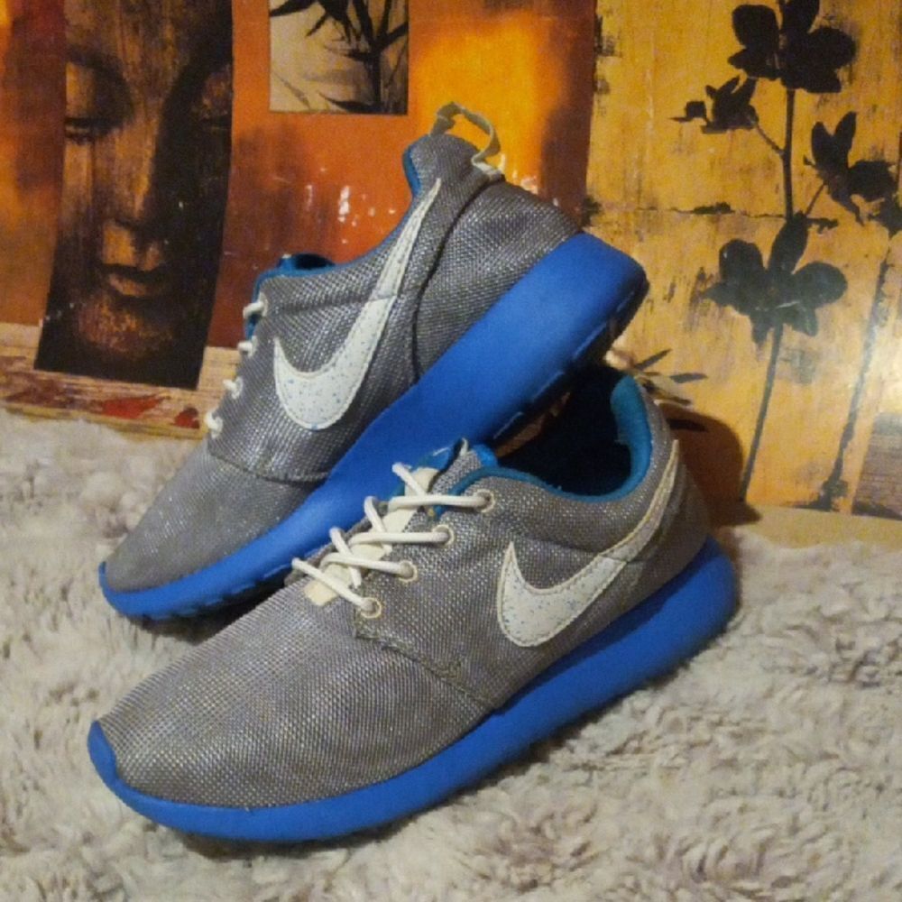 Nike Roshe ONE SE Running Gray and Blue Youth